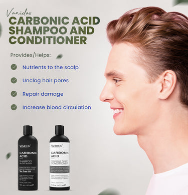 Carbonic Acid Shampoo and Conditioner | Revitalizes Hair Growth | Scalp Soothing Formula | Washes away Dandruff